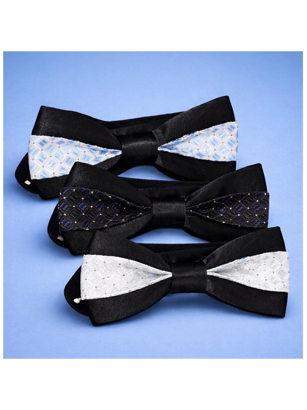 New 3 Piece Box Set Small Gentlemen's Bow Ties Made With Italian Craftsmanship